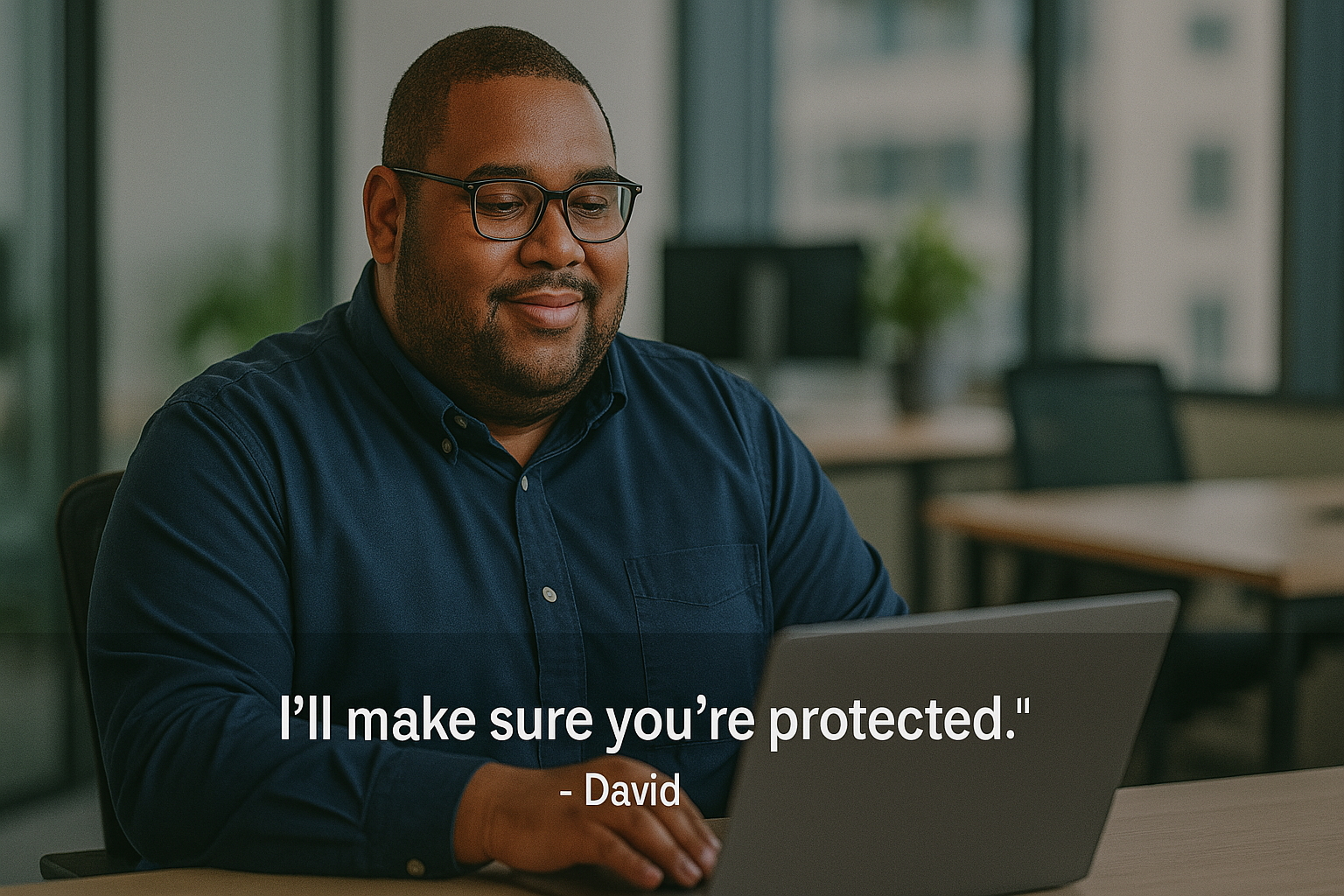 IT security professional with the quote 'I'll make sure you're protected.' - David
